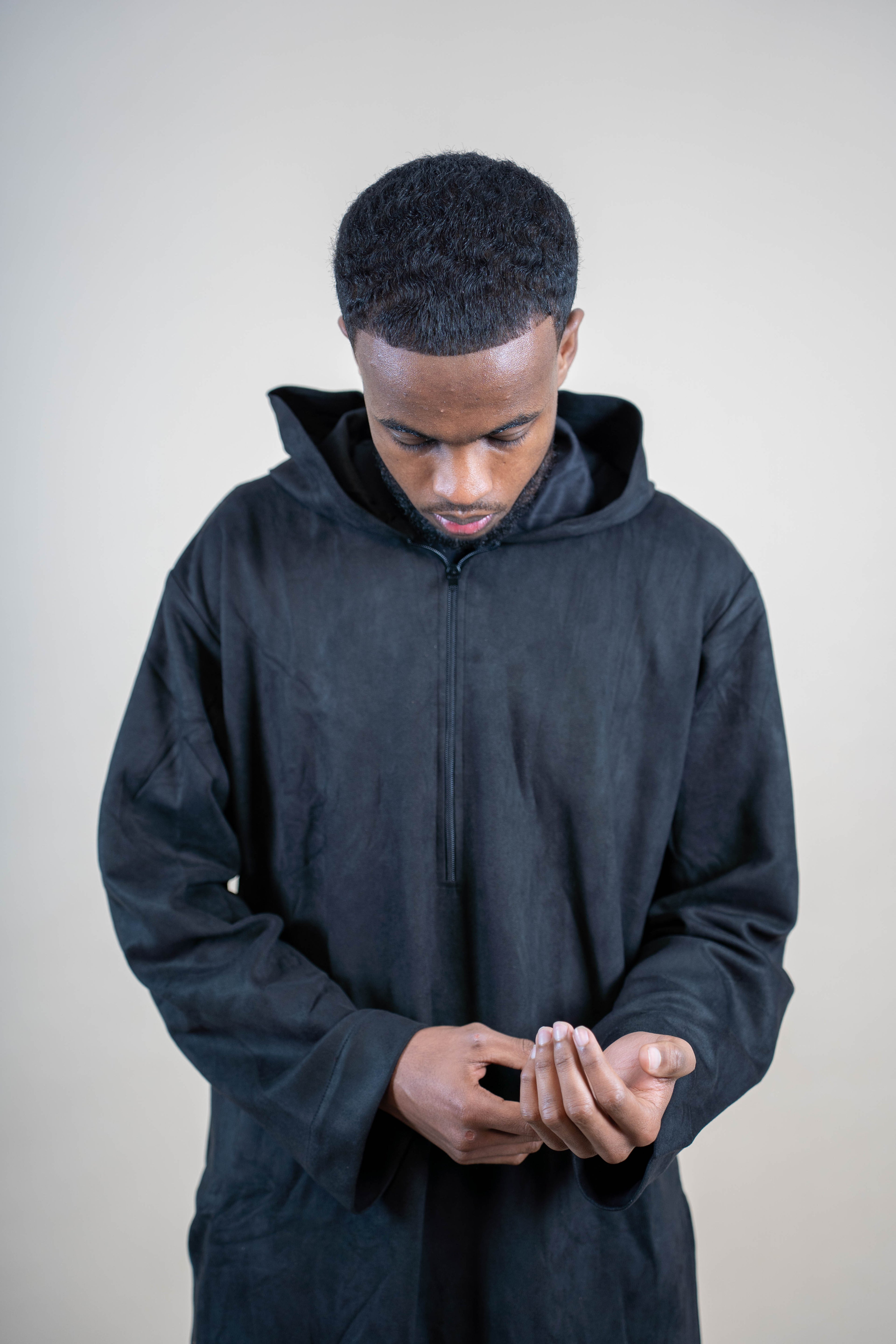 The Platinum hooded - Suede Thobe